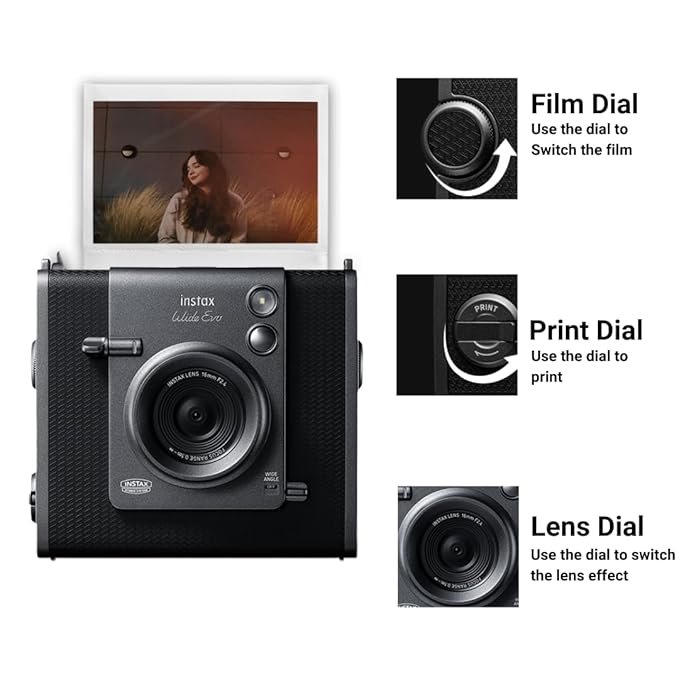 Fujifilm Instax WIDE Evo Premium Edition Hybrid Instant Camera – Wide Format Prints | Buy Online India - Image 2