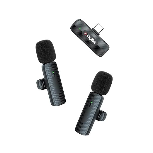 Digitek DWM-008 PRO Wireless Microphone System – Dual Channel Lavalier Mic for DSLR & Smartphone | Buy Online India