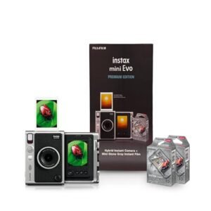 Fujifilm Instax Mini EVO Premium Edition Hybrid Instant Camera with 20 Shots – 10 Lens & Film Effects | Buy Online India