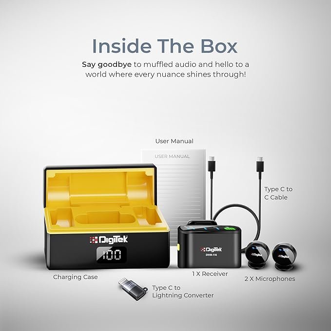 Digitek DWM-116 2-in-1 Wireless Microphone | Best Price in India | Arihant Digital Store - Image 6