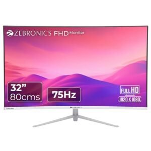 ZEBRONICS AC32FHD 32 Inch Curved LED Monitor 75Hz | Best Price in India