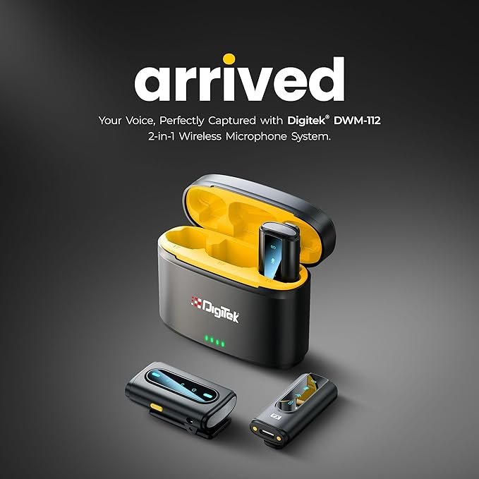 Digitek DWM-112 2-in-1 Wireless Microphone | 50M Range, Noise Reduction, 7Hrs Battery - Image 2