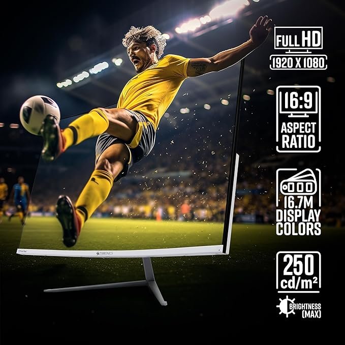 ZEBRONICS AC32FHD 32 Inch Curved LED Monitor 75Hz | Best Price in India - Image 5