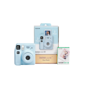 Blue Instax Mini SE Fun Pack Instant Camera